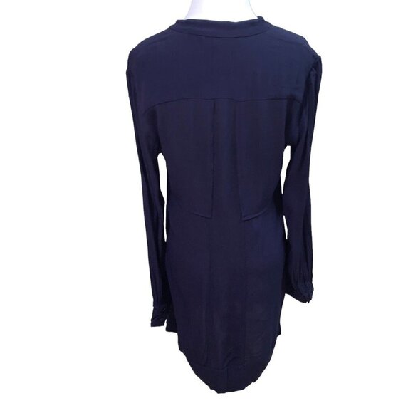 Diane von Furstenberg Women's Shift Mini Dress Size 8 Empire Waist V-Neck Blue - Picture 7 of 9